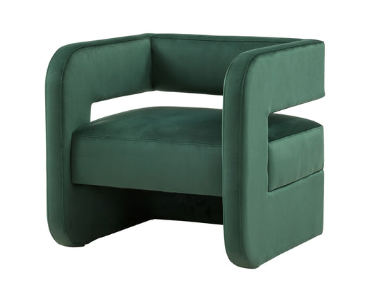 Modrest Brenda Modern Dark Green Accent Chair