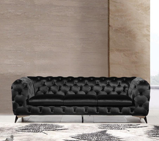 Divani Casa Delilah - Modern Black Fabric Sofa