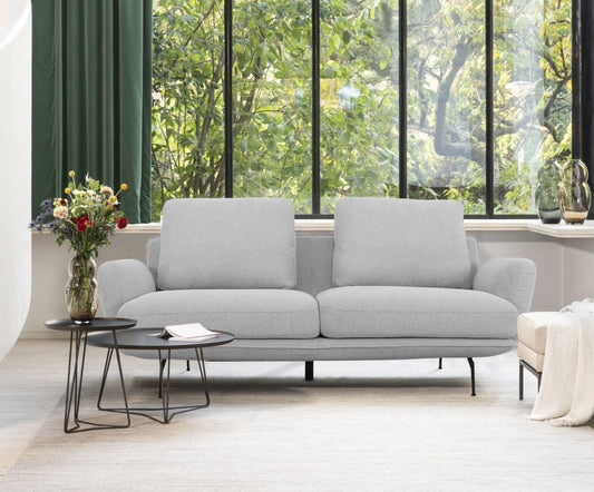 Divani Casa Dolly - Modern Light Gray Loveseat