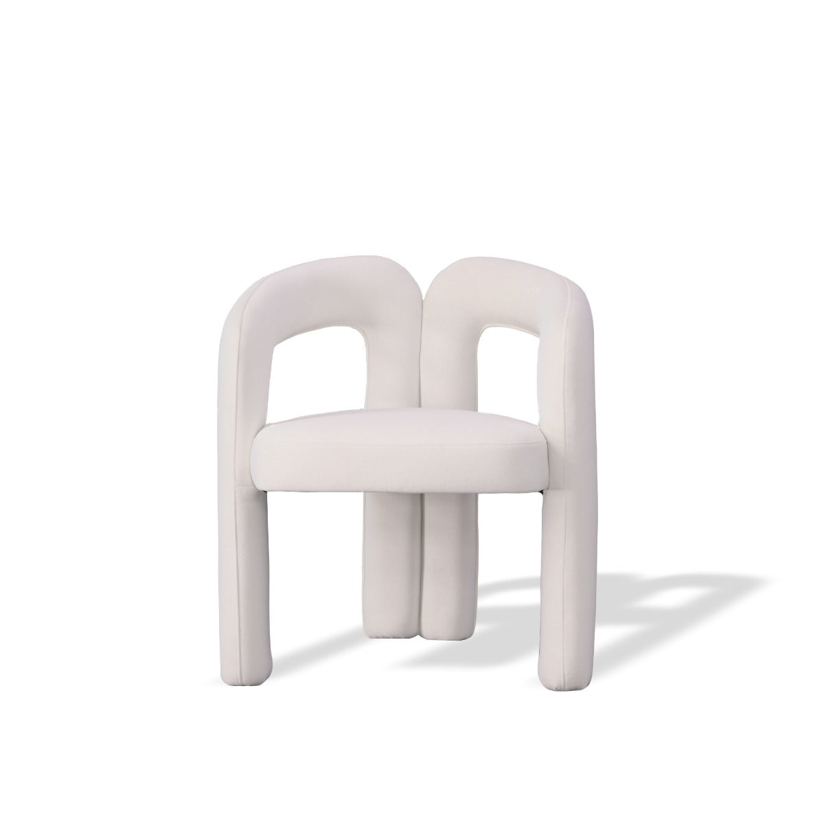 Modrest Ellen - Glam White Velvet Dining Chair