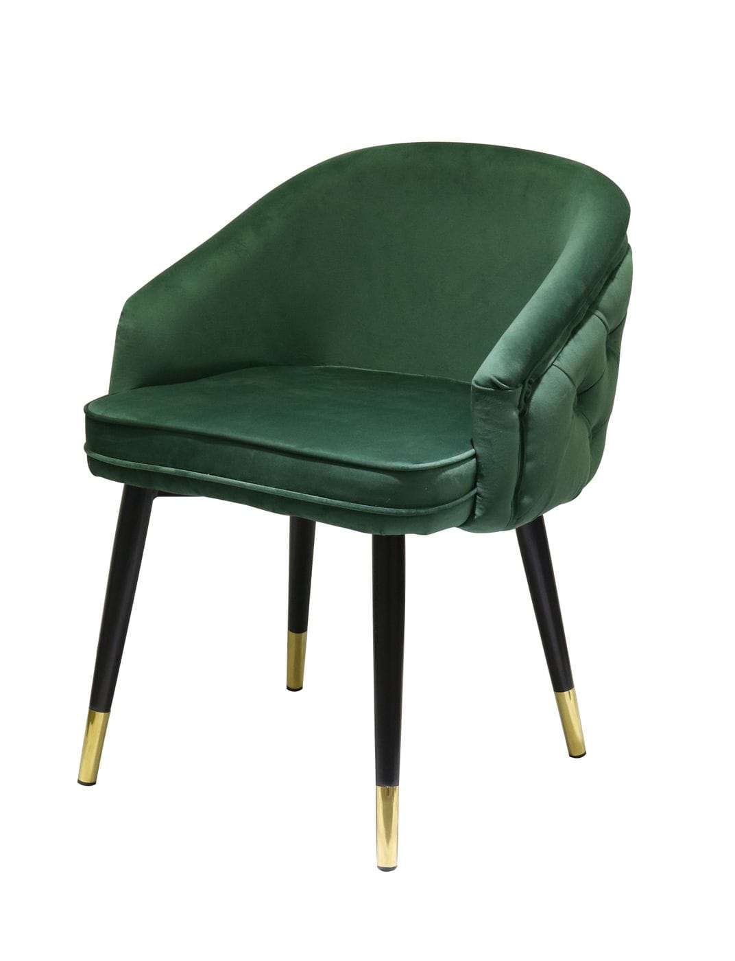 Modrest Elliot - Contemporary Green & Black/Gold Dining Chair (Set of 2)
