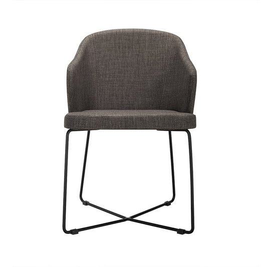 Gia - Modern Grey Fabric Dining Chair (Set of 2)