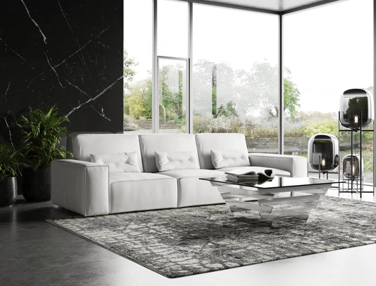 Coronelli Collezioni Hollywood - Italian White Leather Sofa