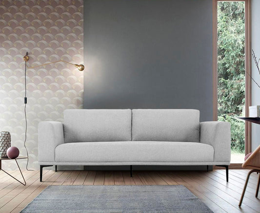 Divani Casa Jada - Modern Light Grey Loveseat