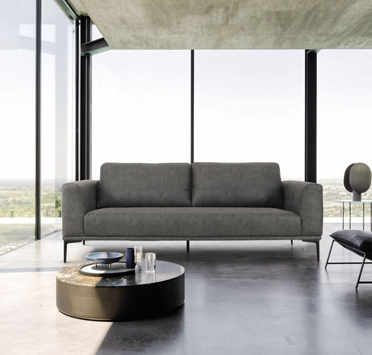 Divani Casa Jada - Modern Dark Grey Fabric Sofa