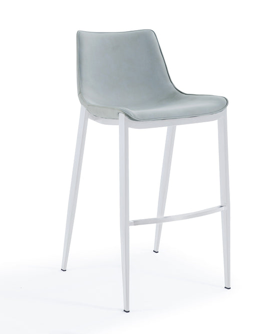 Modrest Jane - Modern Light Grey Counter Stool Set of 2