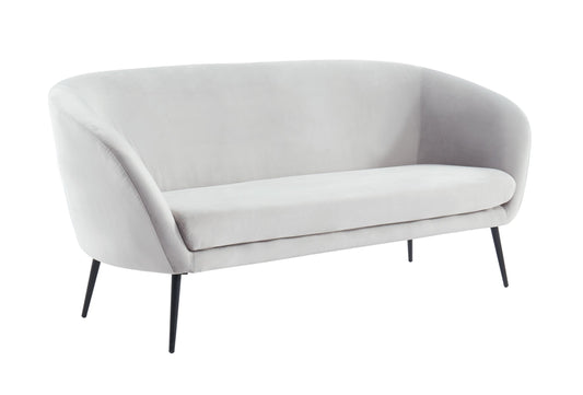 Divani Casa Koeing - Modern Light Grey Fabric Sofa