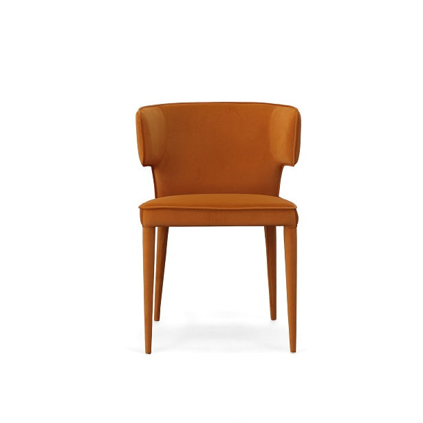 Modrest Lucero - Modern Orange Velvet Dining Armchair