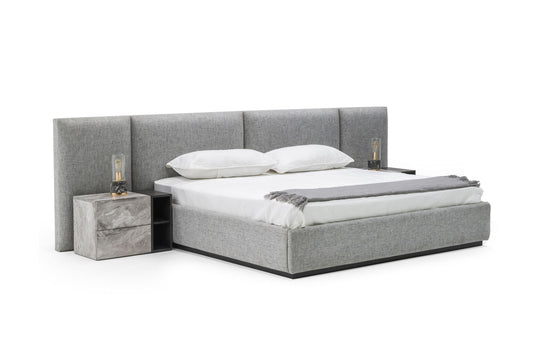 Nova Domus Maranello - Eastern King Modern Grey Bed