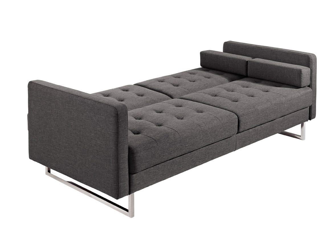 Divani Casa Bauxite Modern Grey Fabric Sofa Set