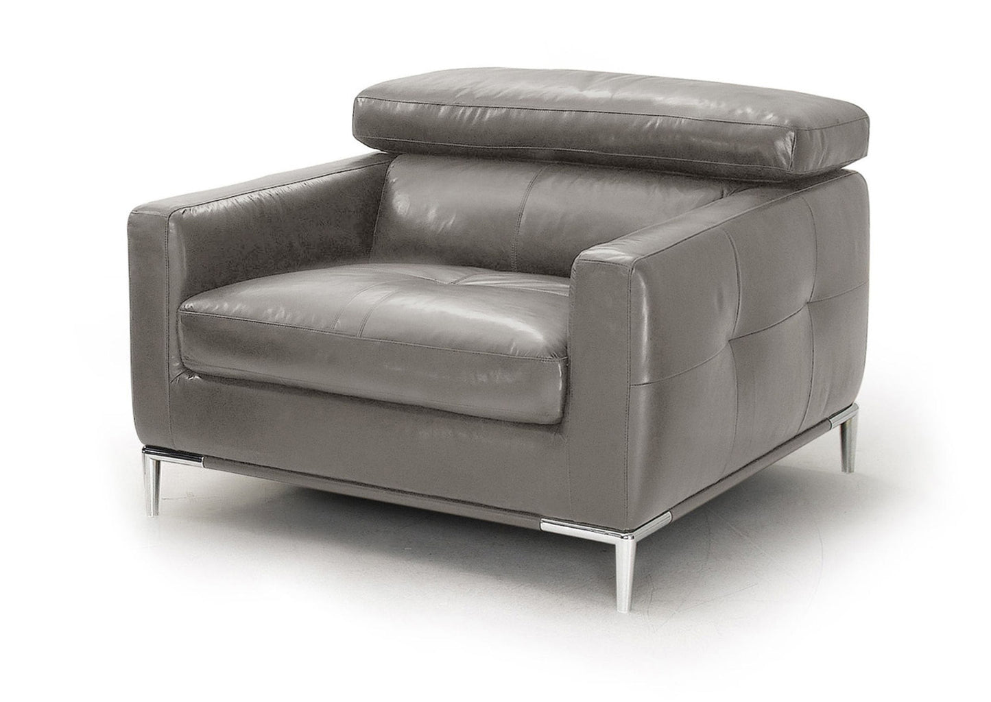 Divani Casa Natalia - Modern Dark Grey Leather Chair