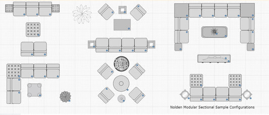 Divani Casa Nolden - Modern Modular Grey Fabric Ottoman