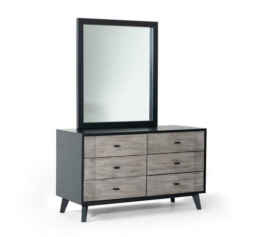 Nova Domus Panther Contemporary Grey & Black Bedroom Set