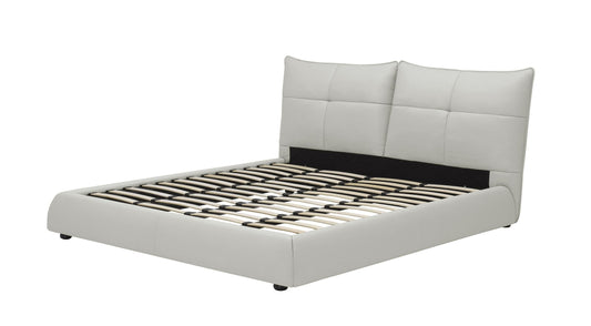 Modrest Patrick - Queen Modern White Leather Bed