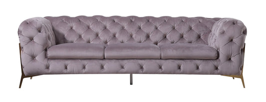 Divani Casa Sheila - Transitional Silver Fabric Sofa