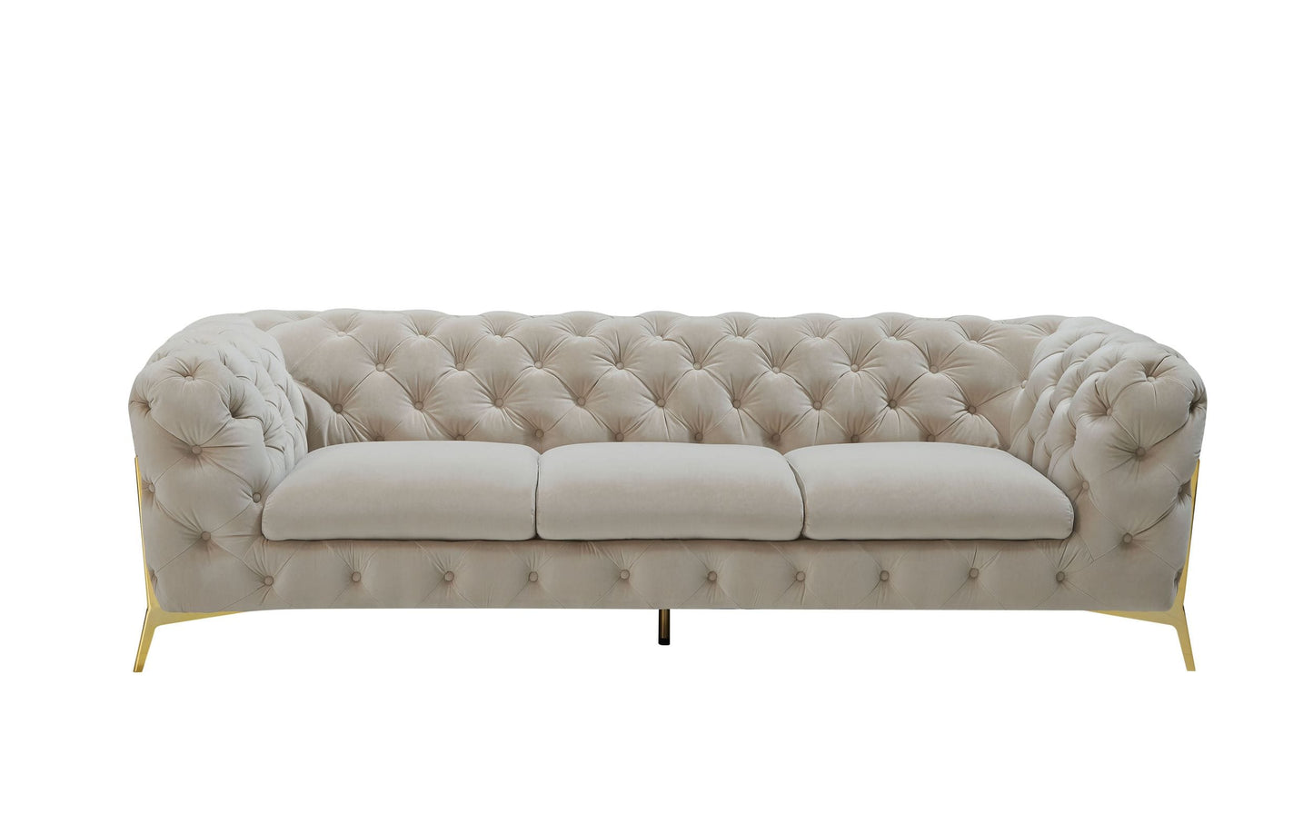 Divani Casa Sheila - Transitional Beige Fabric Sofa