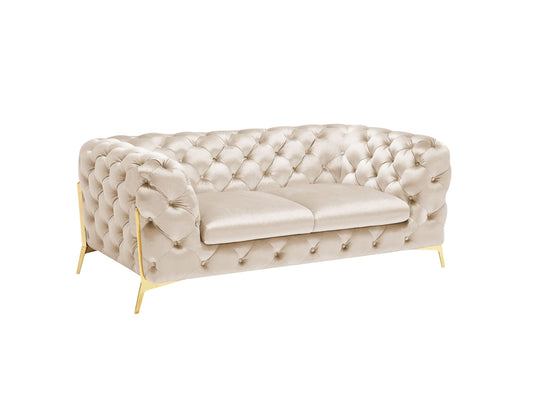 Divani Casa Sheila - Transitional Light Beige Fabric Loveseat