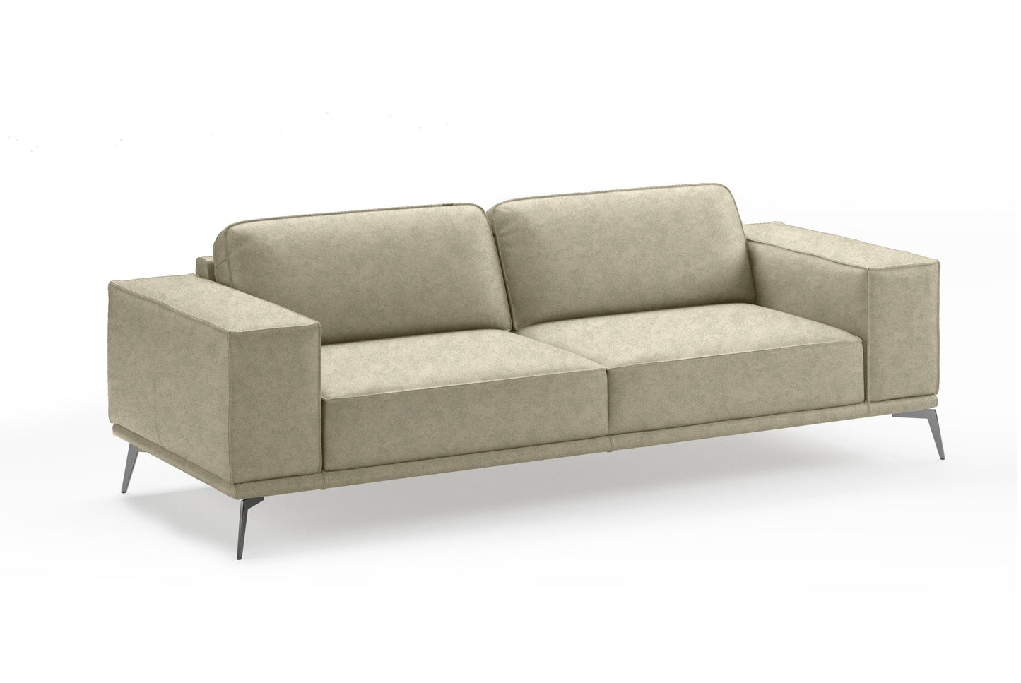 Coronelli Collezioni Soho - Italian Grey Maya Cloud Leather Sofa